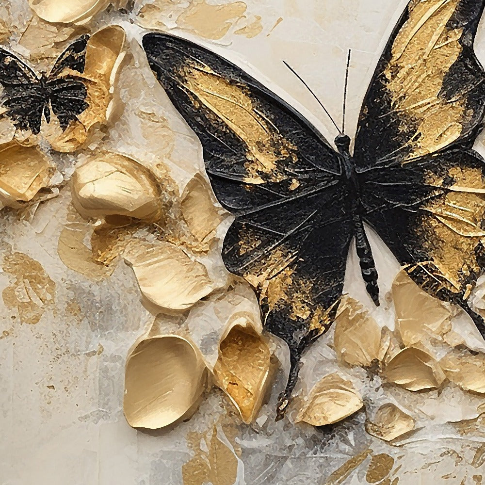 Tableau décoratif -GOLD BUTTERFLY- art moderne