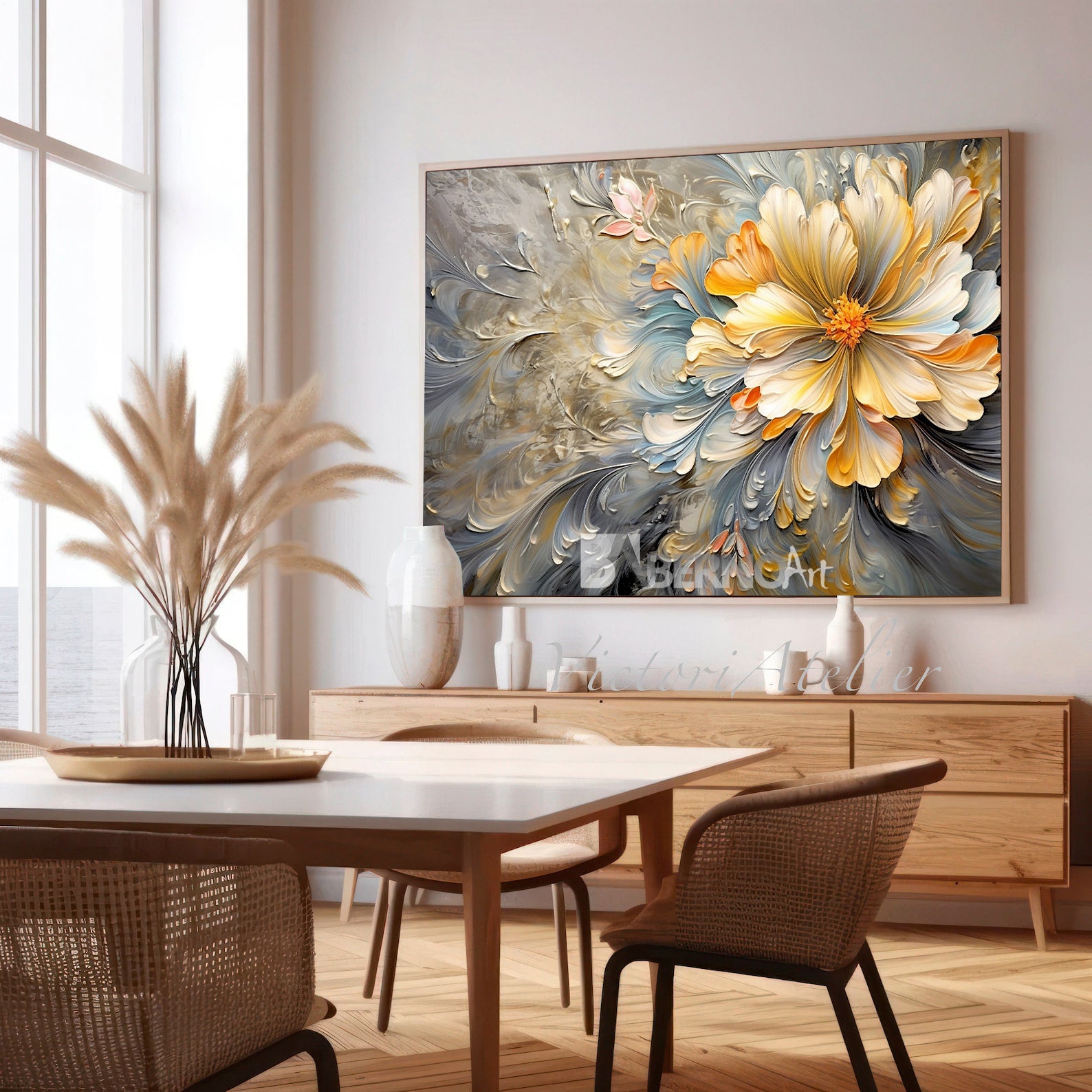 Tableau décoratif -Rythme- art floral