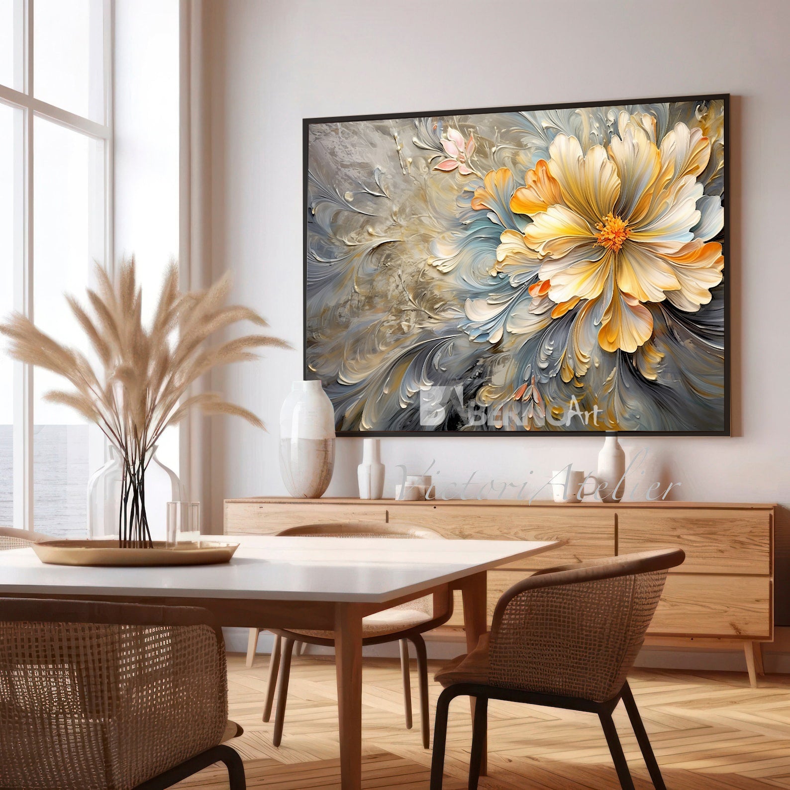 Tableau décoratif -Rythme- art floral