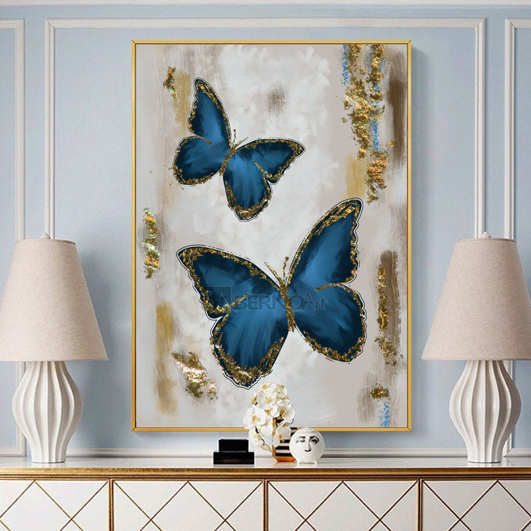 Tableau décoratif -Blue butterfly- Ventes flash