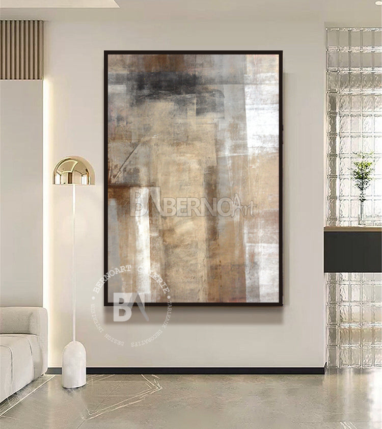 Tableau décoratif -Beige primitif- art abstrait