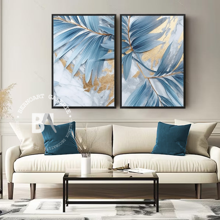 Tableau mural Bleu Élégance