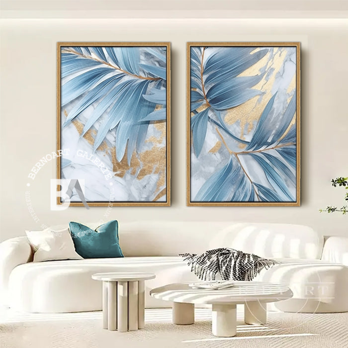 Tableau mural Bleu Élégance