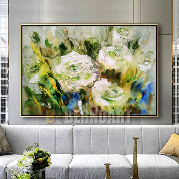 Tableau décoratif -Beautiful White Flowers- art floral