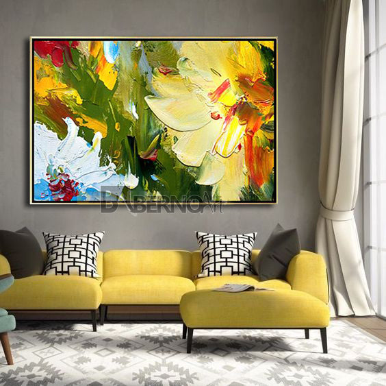 Tableau décoratif -Beautiful Yellow Flowers- art floral