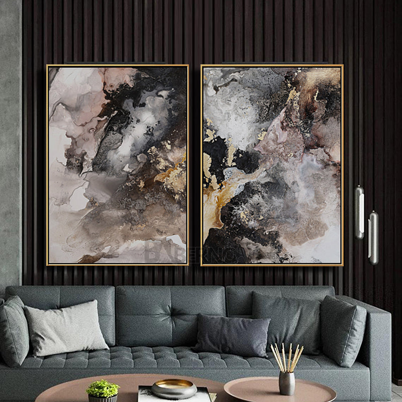 Tableau décoratif Black clouds art abstrait