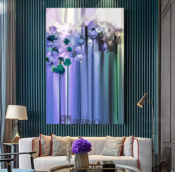 Tableau décoratif Purple flower art abstrait