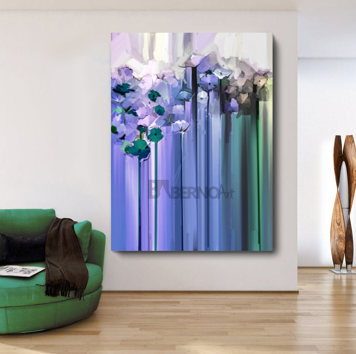 Tableau décoratif Purple flower art abstrait